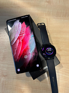 Samsung Galaxy S21 ULTRA 5G 256 ГБ черный + Galaxy Watch 2