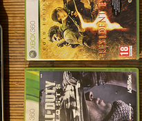 Xbox360 2 Mängu Call of Duty ja Resident Evil