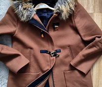 Шерстяное пальто с капюшоном zara S/M (M)