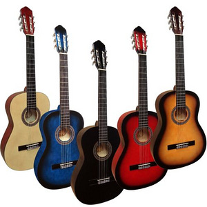 Классическая гитара 3/4 или 4/4 разных цветов +сумка