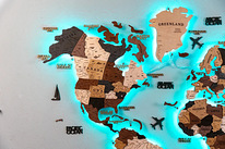 Канцелярская кнопка для карты путешествий, настенное искусство карты мира, деревянная карта, мир M