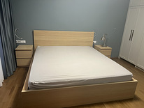 IKEA Malm voodiraam 180 x 200, 2 öökappi
