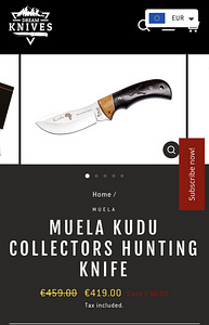 KUDU MUELA Kudu Knife Muela limited edition Hunting knife