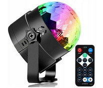 Проектор диско шар RGB LED + пульт 129669