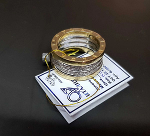 Золотое кольцо bvlgari zero с бриллиантами!