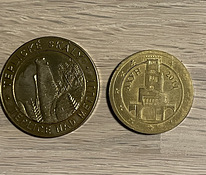 2 коллекционные монеты России и Чехии