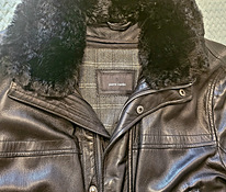 Куртка Pierre Cardin, черная кожа.