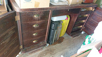 Антиквариат, старый письменный стол