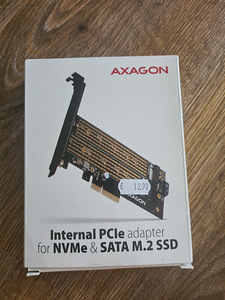 Internal PCIe adapter for NVMe & SATA M.2SSD