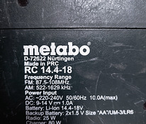 Metabo raadio-laadija RC 14.4-18