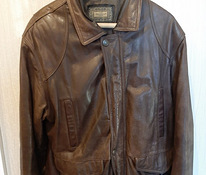 Кожаная мужская куртка, размер 50