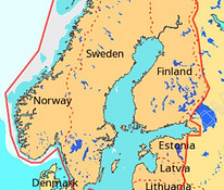 Цветная карта C-MAP EN-Y055. Балтийское море и др. Lowrance.