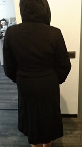 Женское шерстяное пальто с капюшоном Hansmark, размер 46