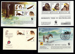 ГДР / ФРГ 1987 памятный блок марок 25 лет WWF (RAR)
