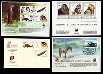 ГДР / ФРГ 1987 памятный блок марок 25 лет WWF (RAR)