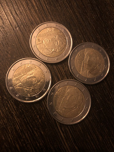Юбилейная финская монета 2 евро 4 шт 2012 - HELENE SCHJERFBECK
