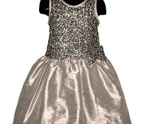 Next золотистое нарядное платье (128)