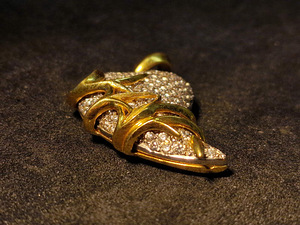 Золотой Кулон с бриллиантами 750 проба (№L847)