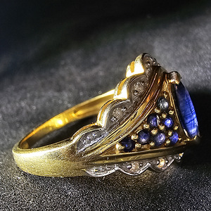 Золотое кольцо с бриллиантами 585 проба (№L897)