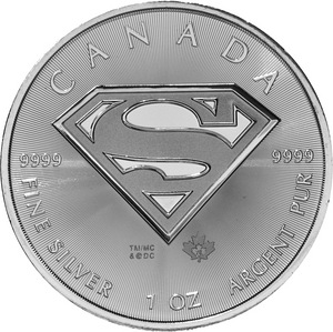 Серебряная монета Канда Супермен 2016 г. 1 унция
