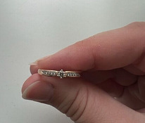 Золотое кольцо с бриллиантами - 17,5 мм