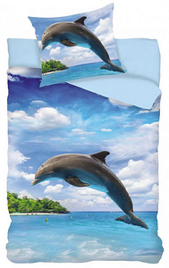 Puuvillane voodipesu 140×200 cm “Delfiin”