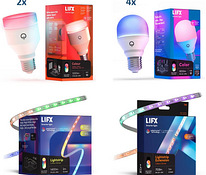 LIFX smart multi-color LED lights WIFI-ga: kokku 8 valgustit