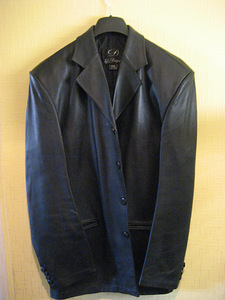 Кожаный пиджак размер XXL
