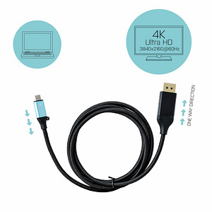USB C to DisplayPort cable I-Tec