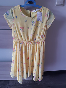 UUS!H&M kollane lilleline kleit