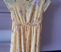 UUS!H&M kollane lilleline kleit