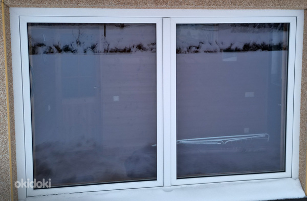 Пластиковое окно с 2х стеклопакетом - размеры 2380x1550 mm (фото #1)