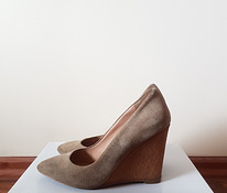 Обувь Zara, бежевый цвет, искусственная кожа, размер 38
