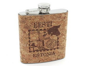 Puitkattega metallist taskupudel Eesti sümbolid 150ml (2 foto / 2)