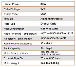 Дизельный обогреватель Vevor 8kW (7 фото из 10)
