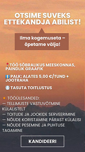 SõleGrill otsib Ettekandja Abiline