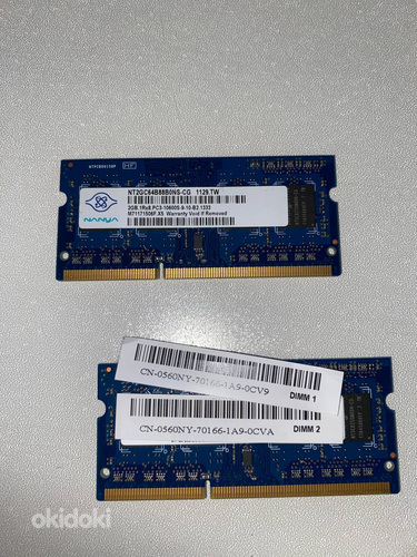 4 оперативных платы (2гб) для ноутбука + Intel Core i3-370M (фото #2)