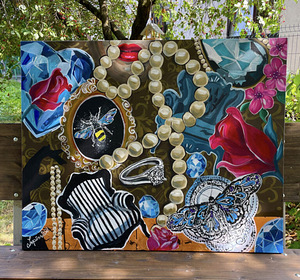 "Minu кuningannale", akrüülmaalimine, 80x100, One-of-a-Kind (5 foto / 6)