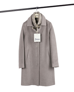 Шерстяное пальто со съемной манишкой HERNO Italy (42) Оригин (2 фото из 7)