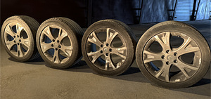 17" оригинальные диски Skoda 5x112 + летние шины 225/45/17 (1 фото из 4)
