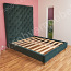 Новая кровать на заказ 160x200 матрас, бархат ткань (фото #1)