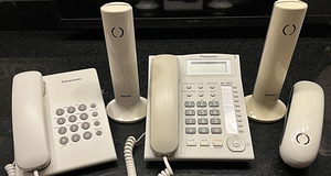 Lauatelefonide kompl: 3 Philips disaintelefoni + 2 Panasonic (6 foto / 7)
