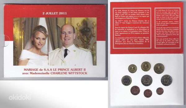 Набор монет Монако 2011 BU (фото #1)
