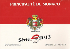 Монако 2013 набор монет BU