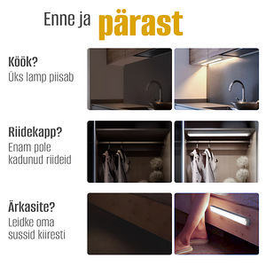 Juhtmeta valgusti liikumisanduriga - seinale paigaldatav LED (8 foto / 9)
