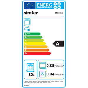 Simfer Oven 8408EERSC, 80 L, Width 60 cm, Grey (2 foto / 4)