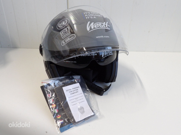 Открытый мотоциклетный шлем Westt Jet L= 59-60 см (фото #4)