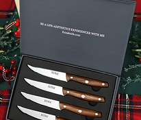 Новый набор ножей для мяса EUNA из 4 предметов.