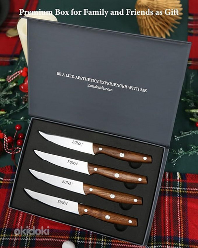 Новый набор ножей для мяса EUNA из 4 предметов. (фото #1)