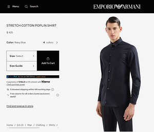 EMPORIO ARMANI slim fit 41 (5 foto / 5)